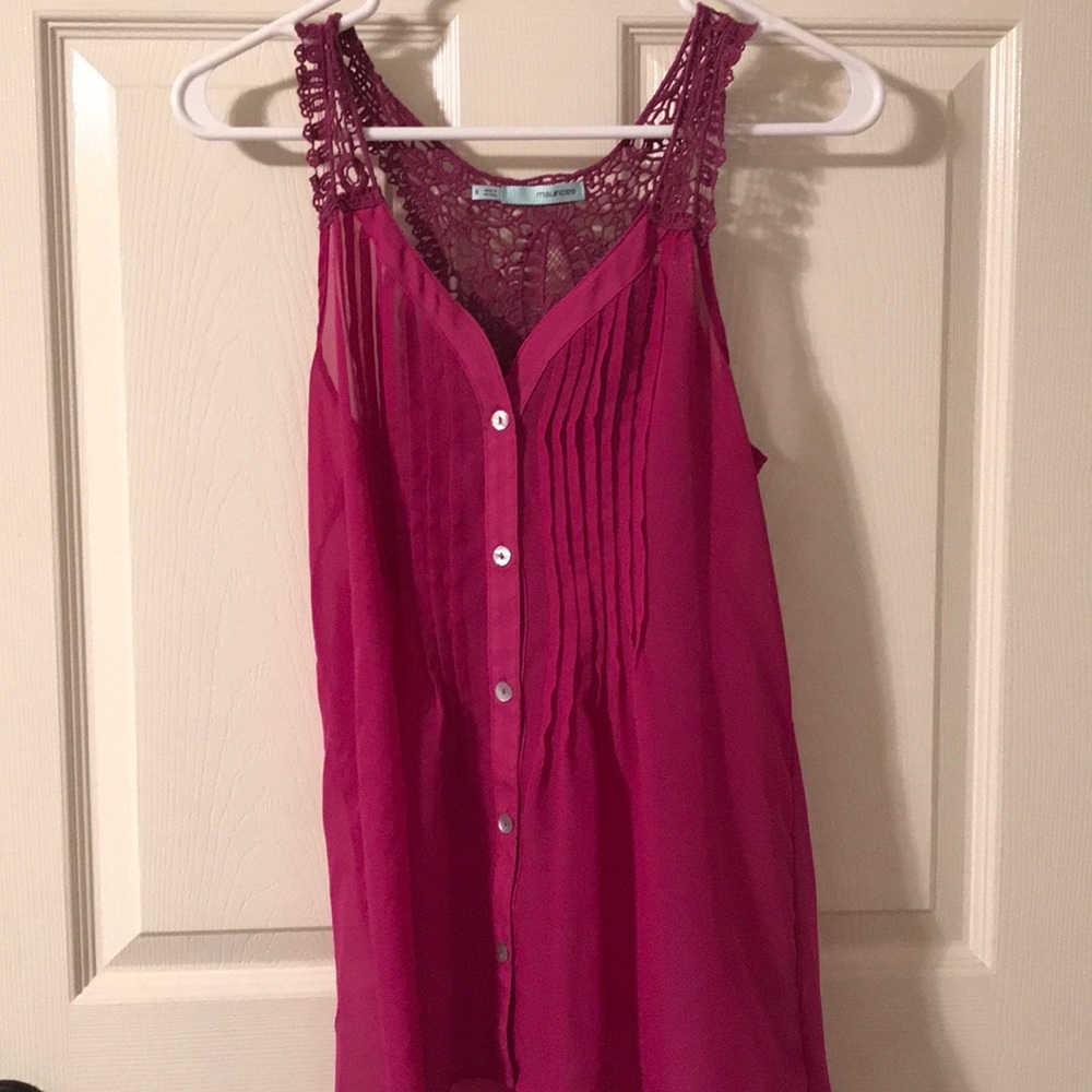 A pink tank top